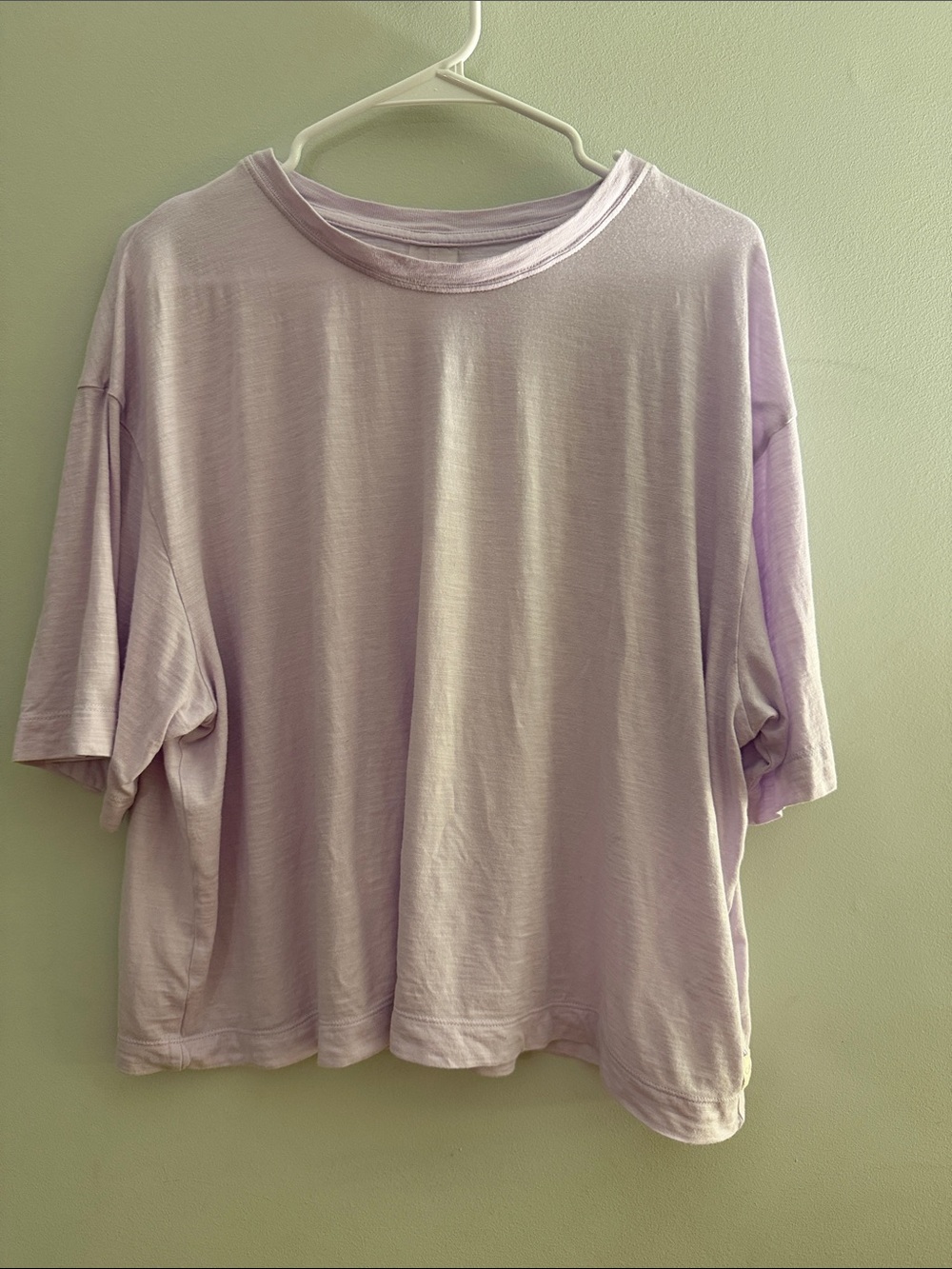 CALIA by Carrie Underwood Pastel Lilac Short Sleeve Boxy Tee